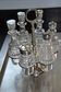 Silver-plated oil and pepper server in Art Deco style.