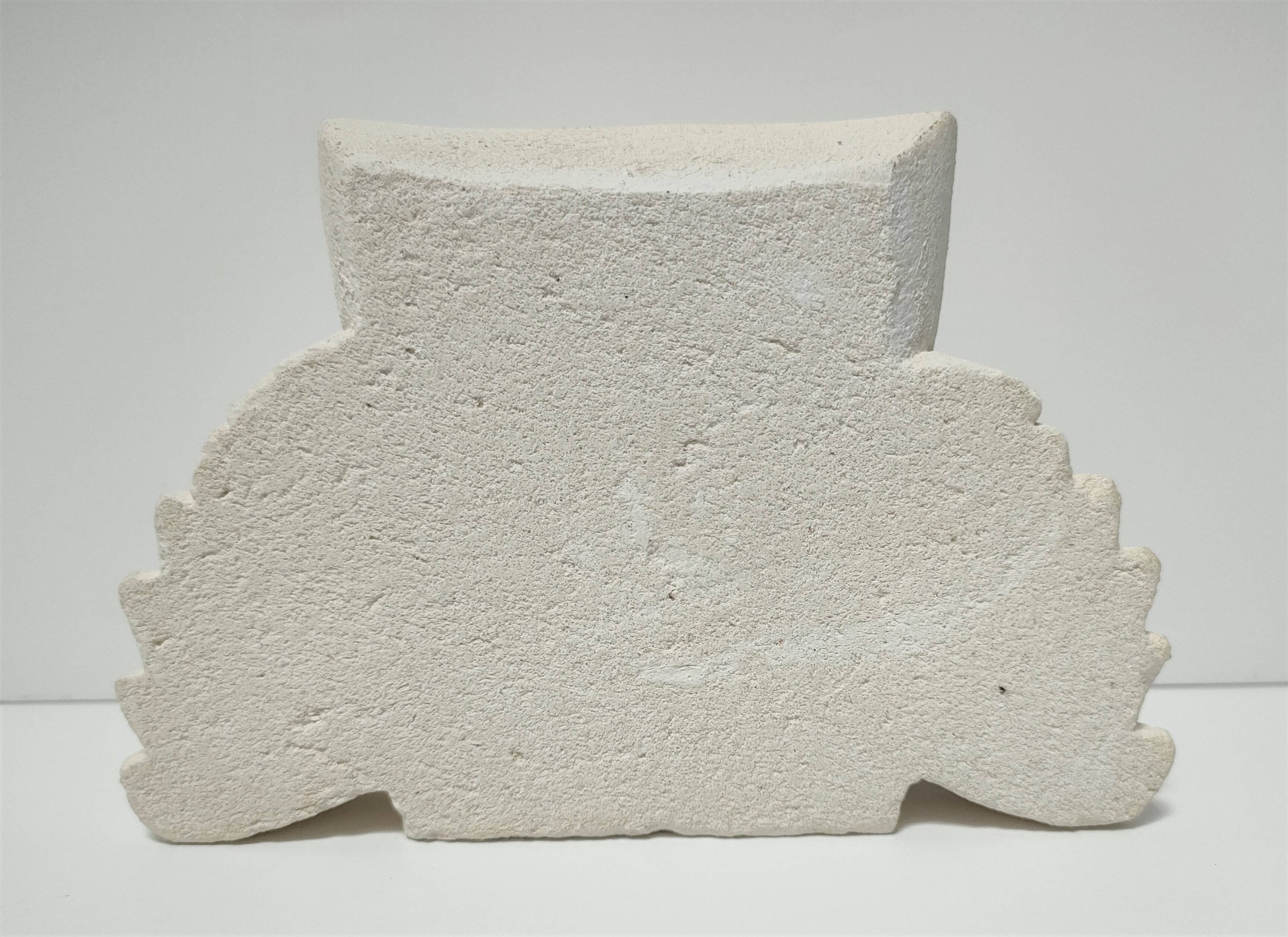 Signed stone owl sculpture