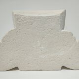 Signed stone owl sculpture