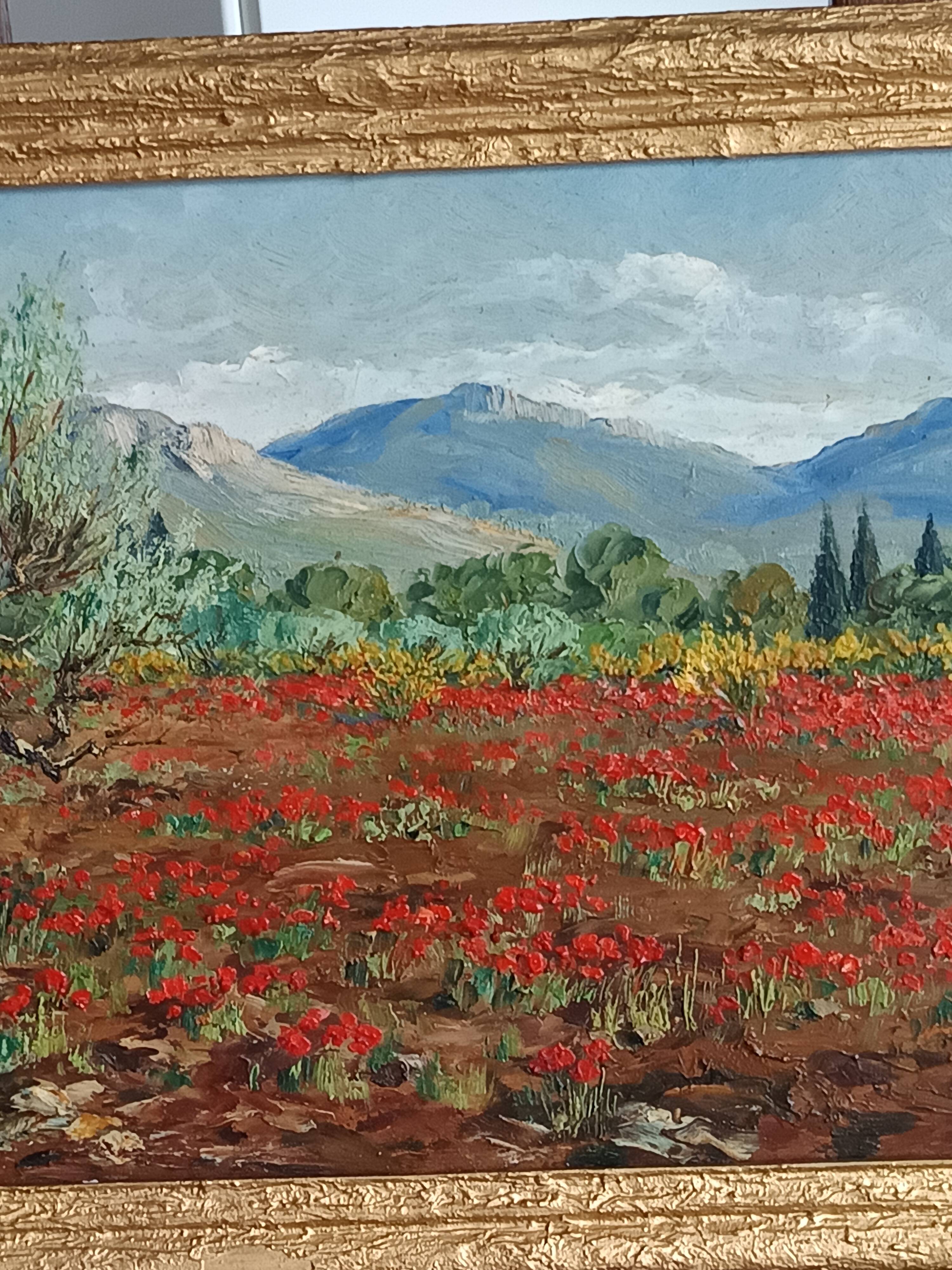 oil on panel by the Provençal painter Henri Millet