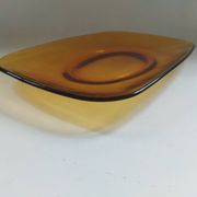 Rectangular plate Vereco amber