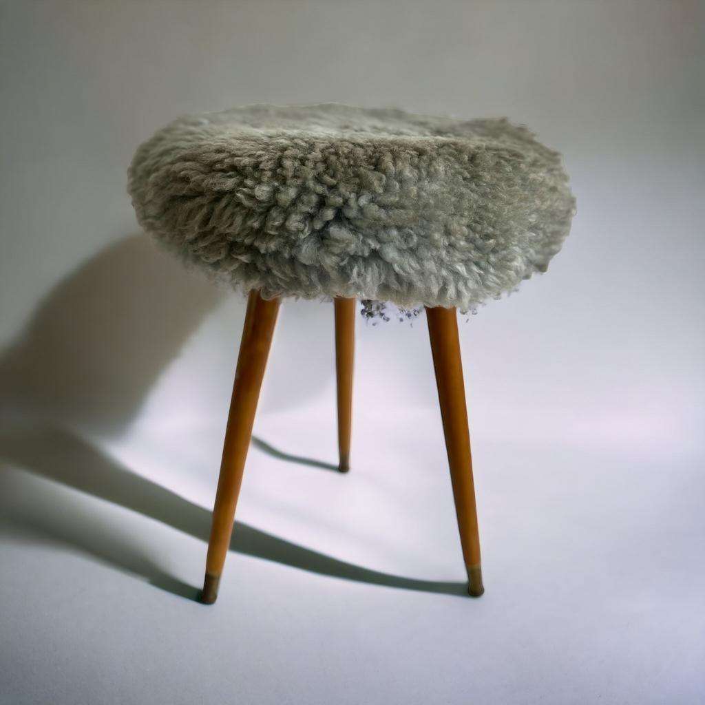 Vintage fluffy stool