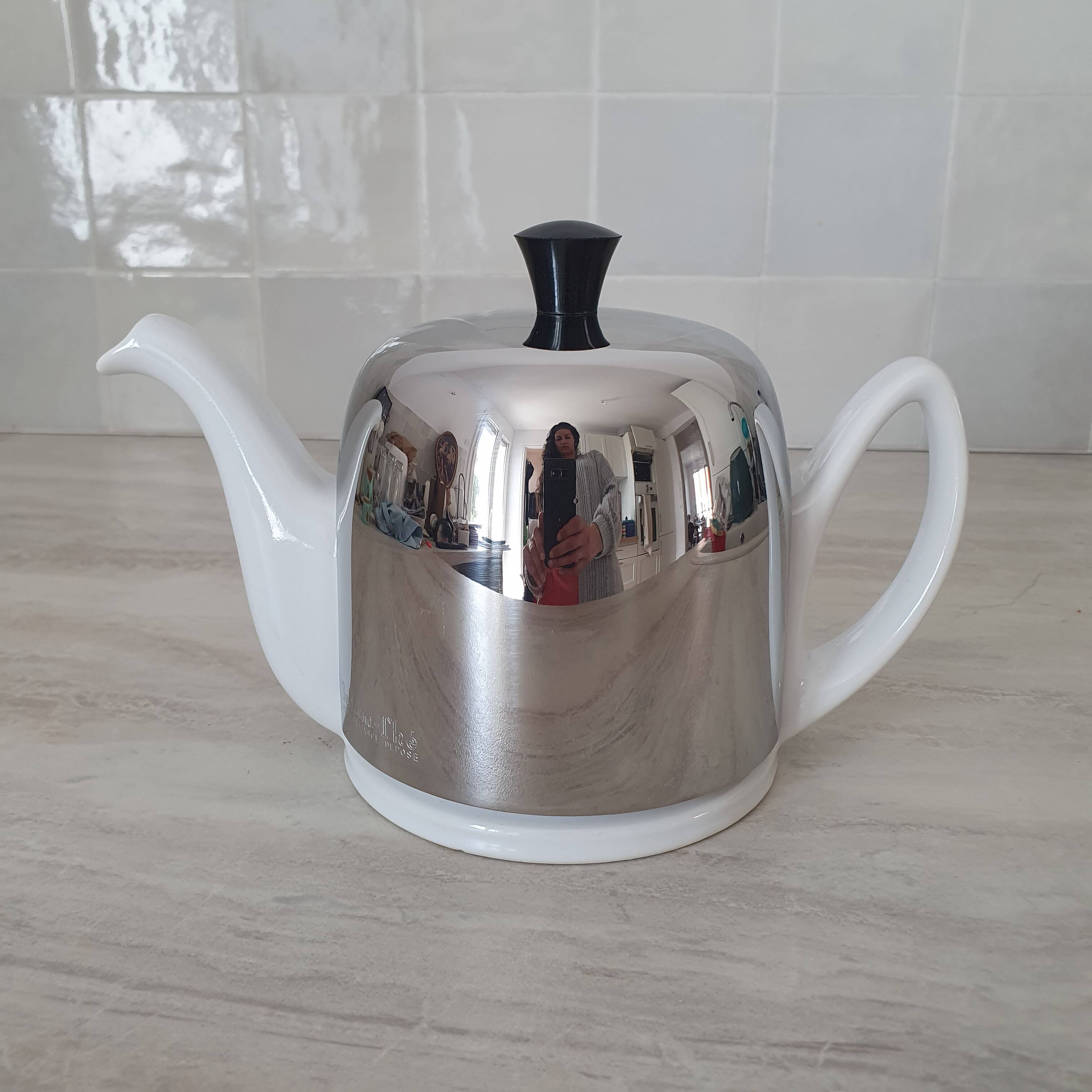 Théière SALAM 4 Tasses Guy Degrenne avec cloche feutrine et filtre