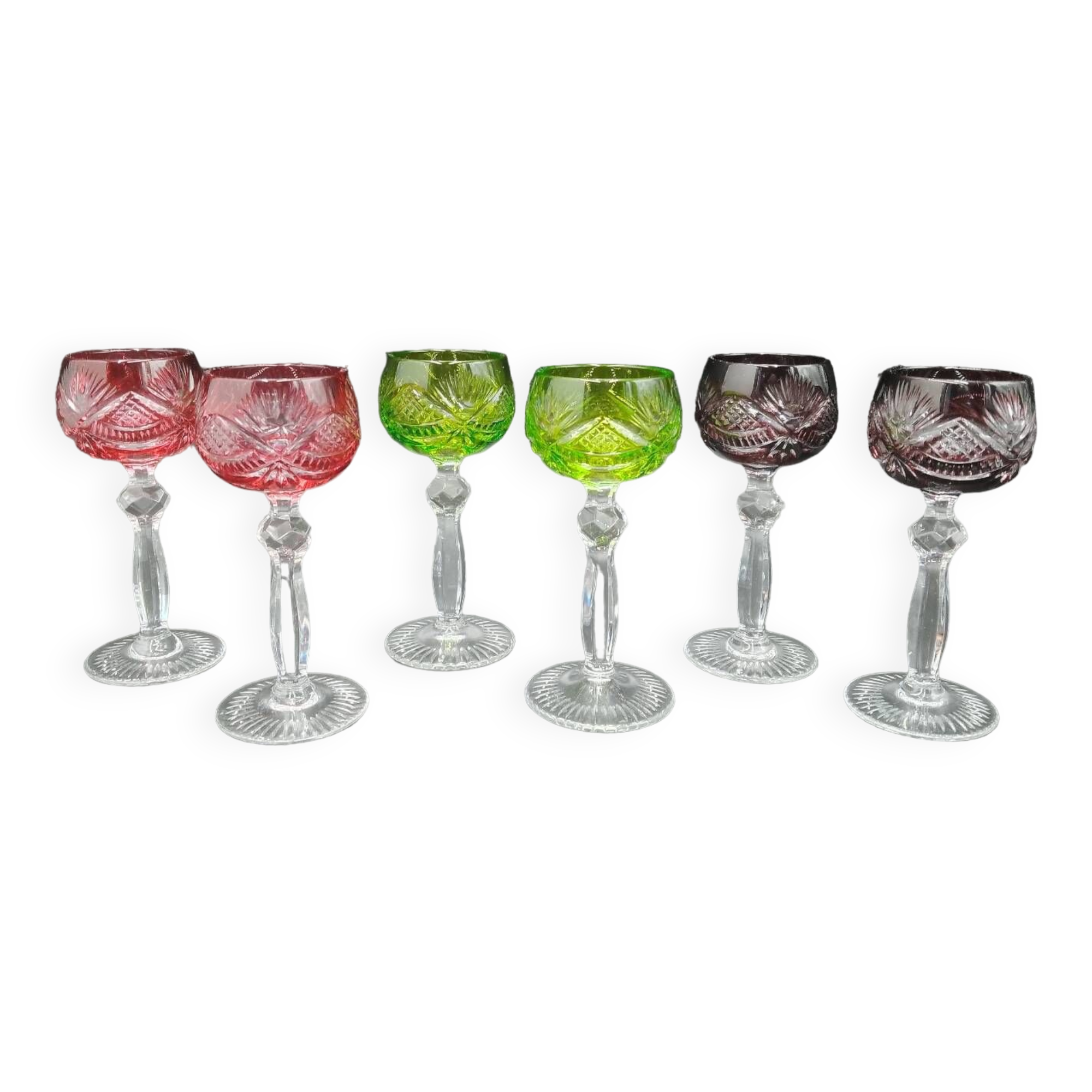 6 Nachtmann Weinrömer Crystal Liqueur Glasses