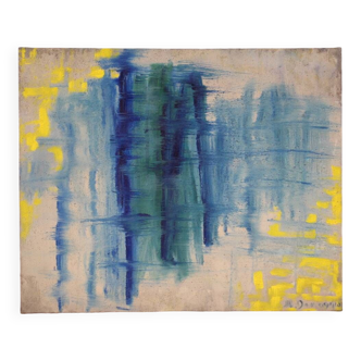 Abstract painting signed and dated 2009