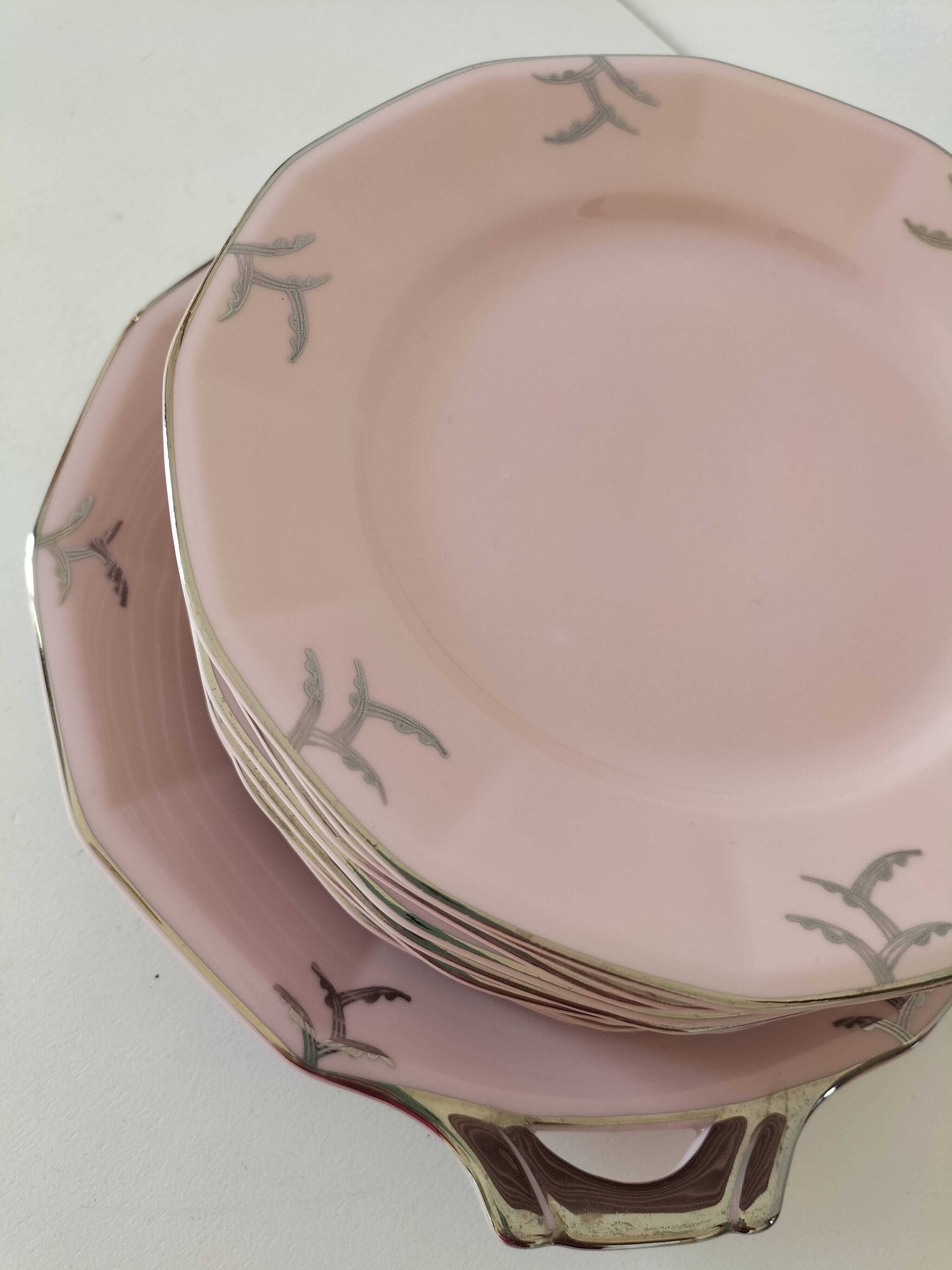 pink porcelain service Hass & Czjzek