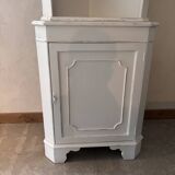 White wooden corner unit