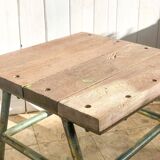 Industrial coffee table patina green