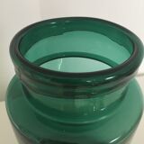 Old breath green glass apothecary jar
