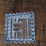 Cendrier vintage en verre cannelé