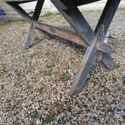 Table ferme  vintage en bois 2m, pieds en x