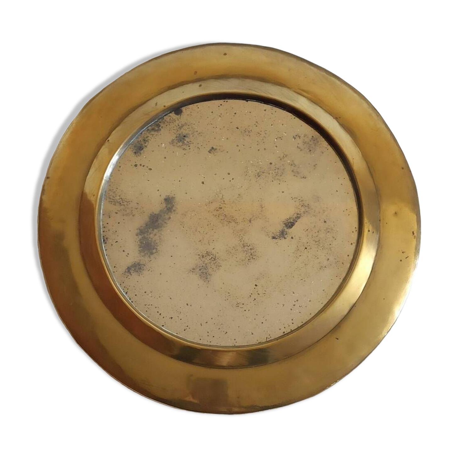 Round brass mirror