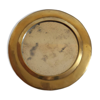 Round brass mirror