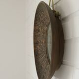 Miroir mural vintage unique, miroir décoratif en céramique fait main, Yougoslavie, années 70