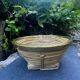Large wicker and brass fruit bowl by Gabriella Crespi from the 1960s.