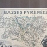 Ancient region engraving "the low pyrenees"