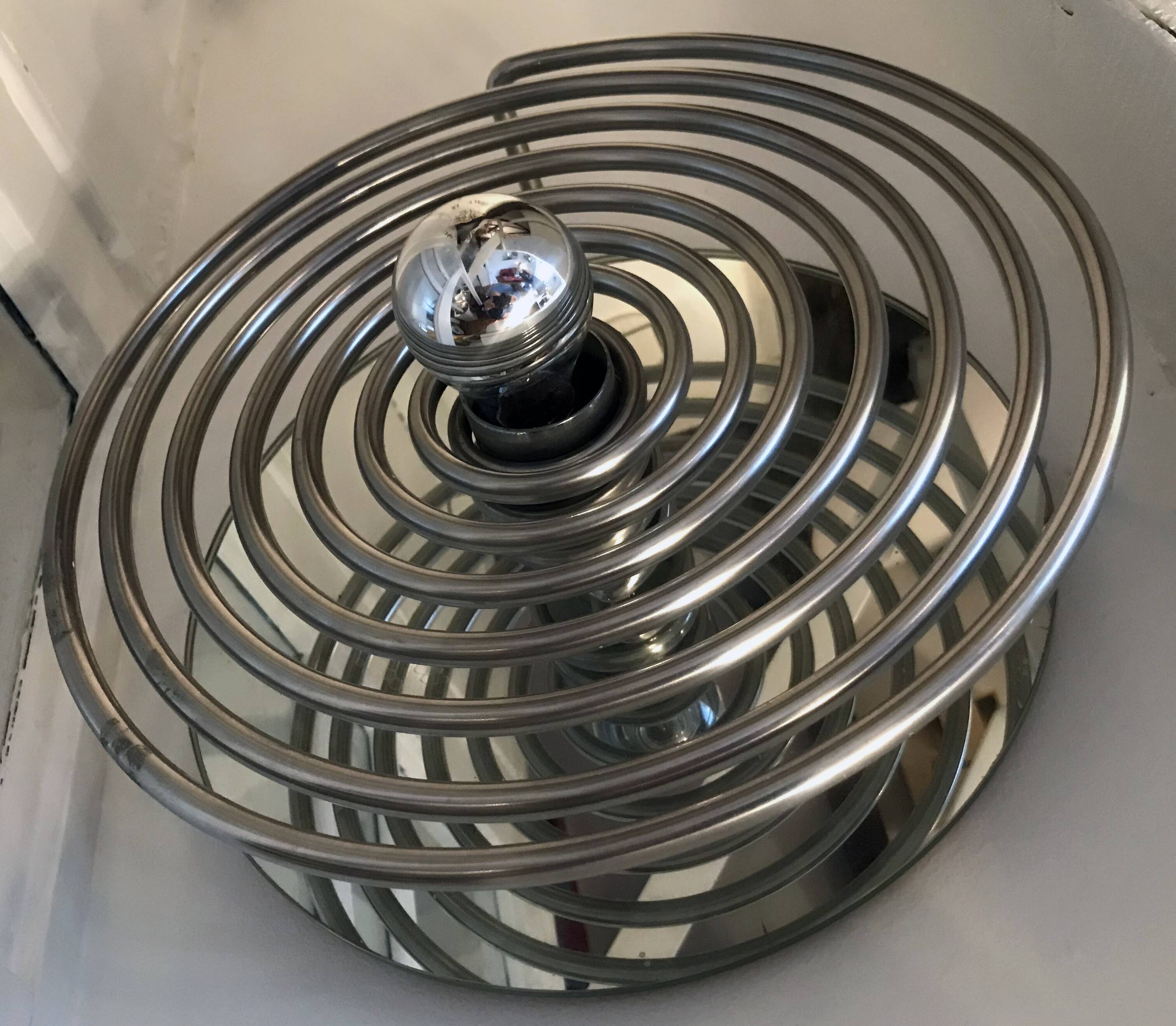 Vintage Wall Lamp • Spiral • Space Age • 1970