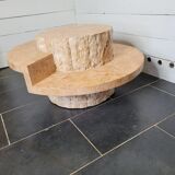 Round stone coffee table by Magnussen Ponte