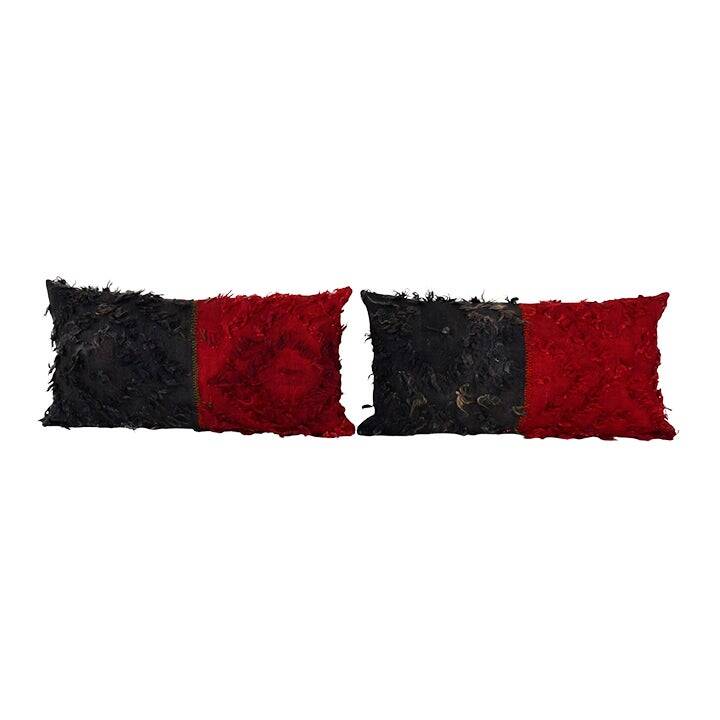 Set of 2 vintage kilim cushion covers 38x79 cm