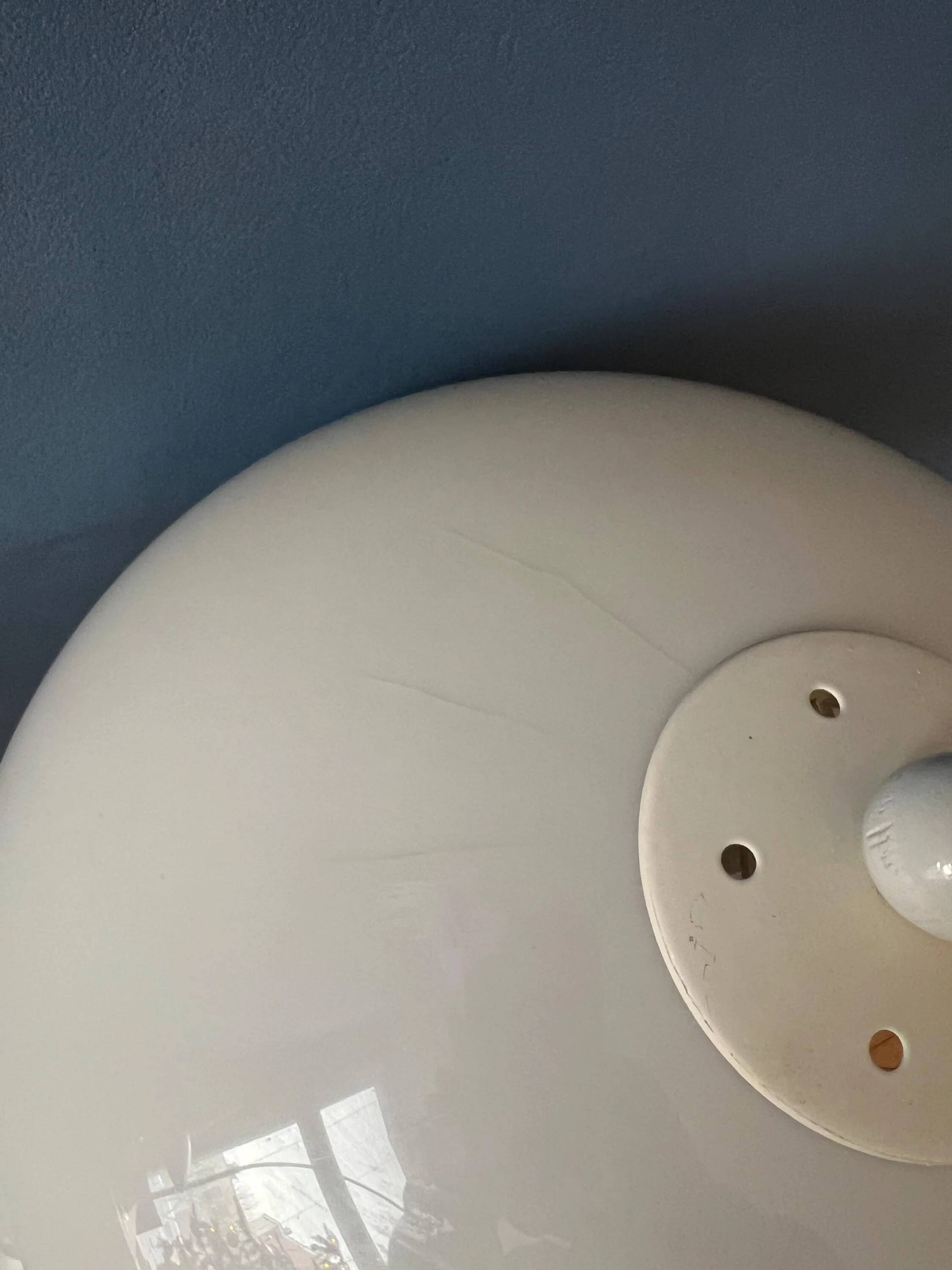 Vintage white Space Age Dijkstra mushroom table lamp