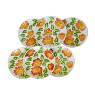 6 dessert plates Moulin des Loups Orchies Ontario model