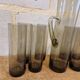 Service of 9 Pieces in Blown Glass Orangeade