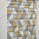 Elegant tricolor rug with geometric pattern