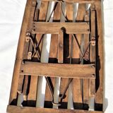 Siège pliant ancien en bois vers 1930