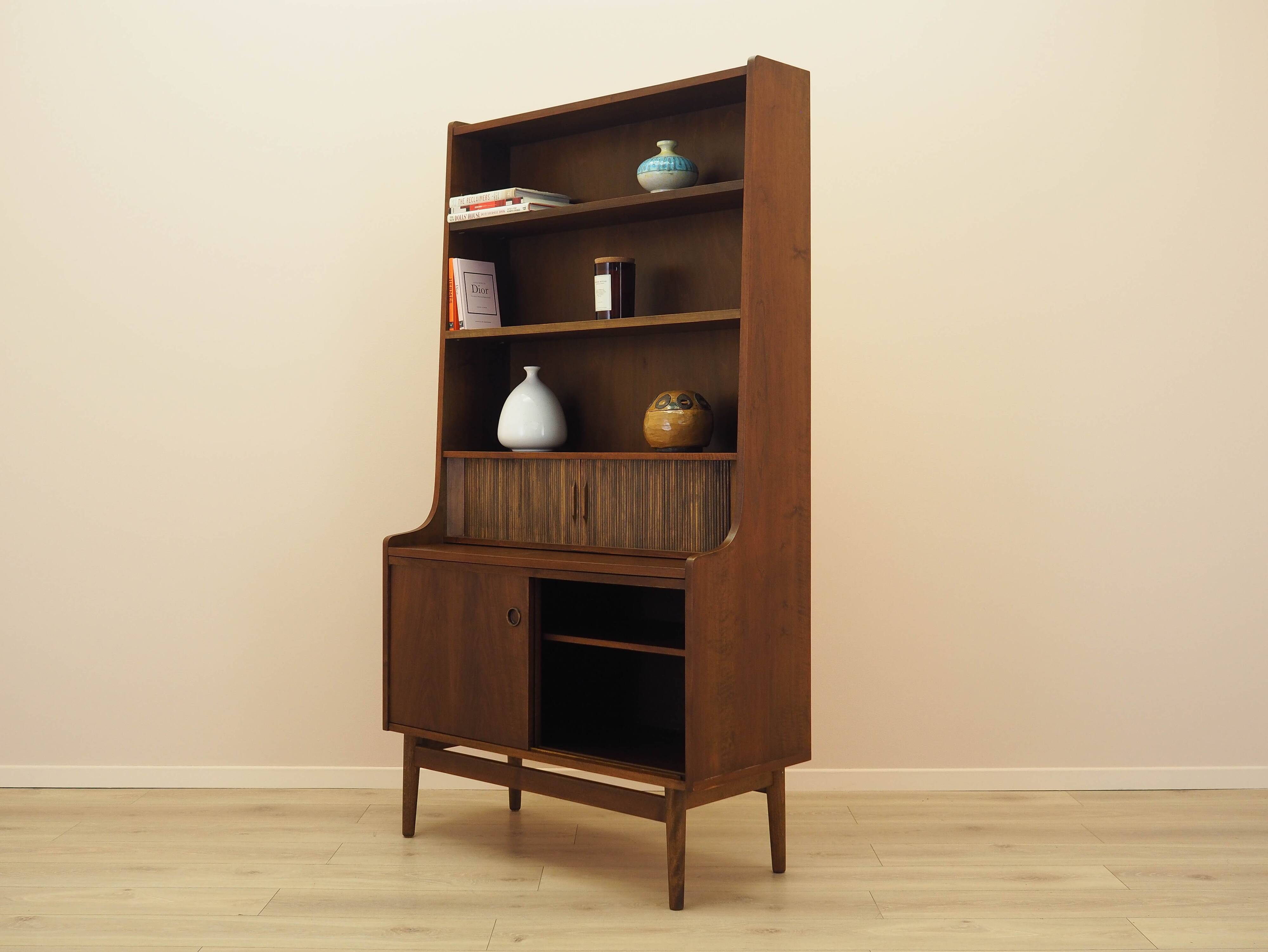 Walnut bookcase, Danish design, 1970s, designer: Johannes Sorth