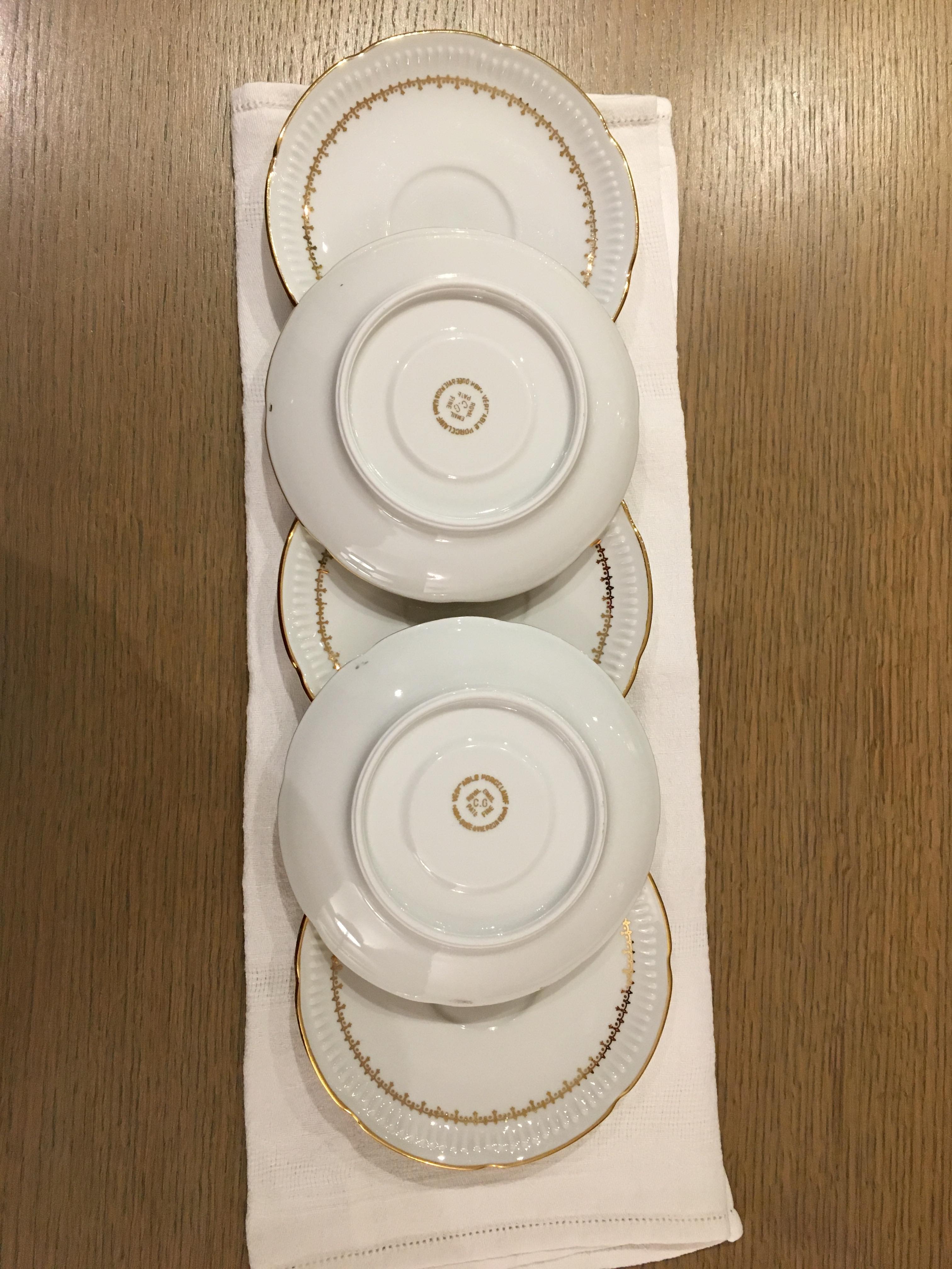 Limoges fine porcelain vintage coffee cups