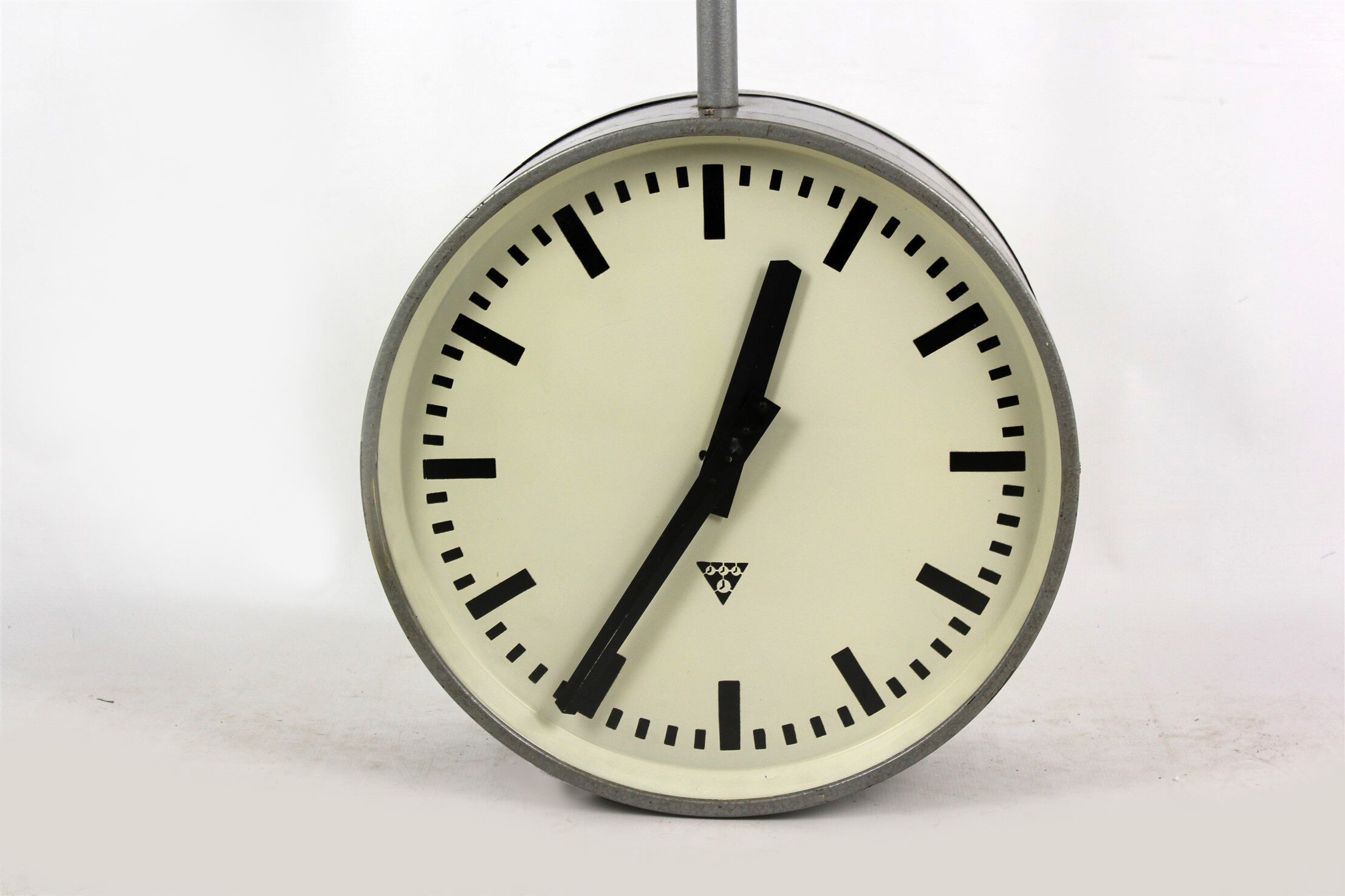 Double sided railway clock from pragotron, 1970