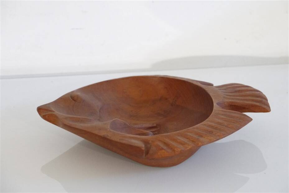 Teak pocket in fish shape 1960