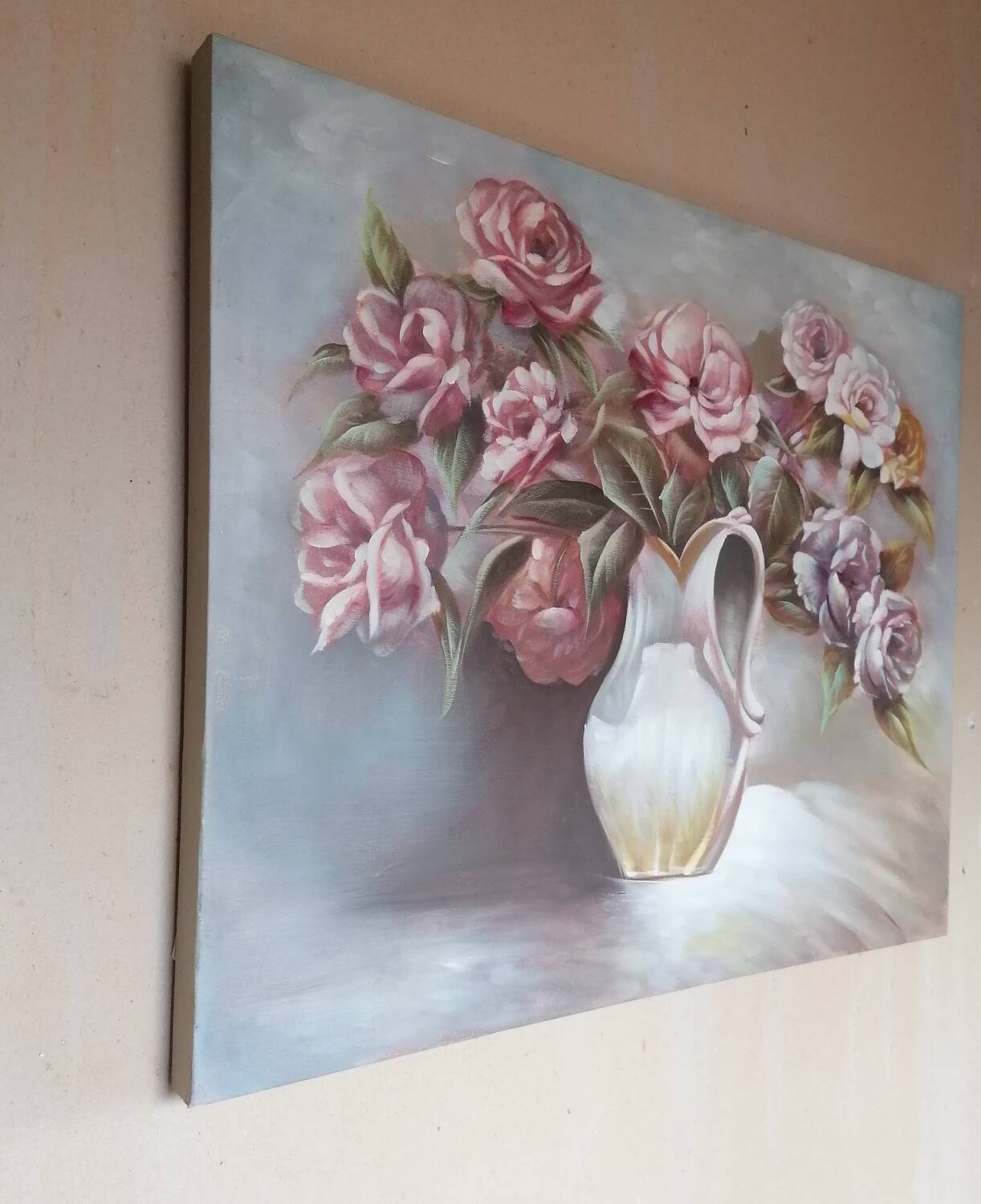 Oil painting bouquet of flowers 60x50 cm