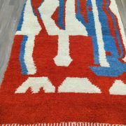 Off-white Moroccan rug with colorful patterns, 200cm x 300cm