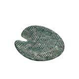 Mid-century Modern green ceramic plate, France 1960s