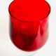 Red textured glass vase from the 60s 70s, Italy, Empoli