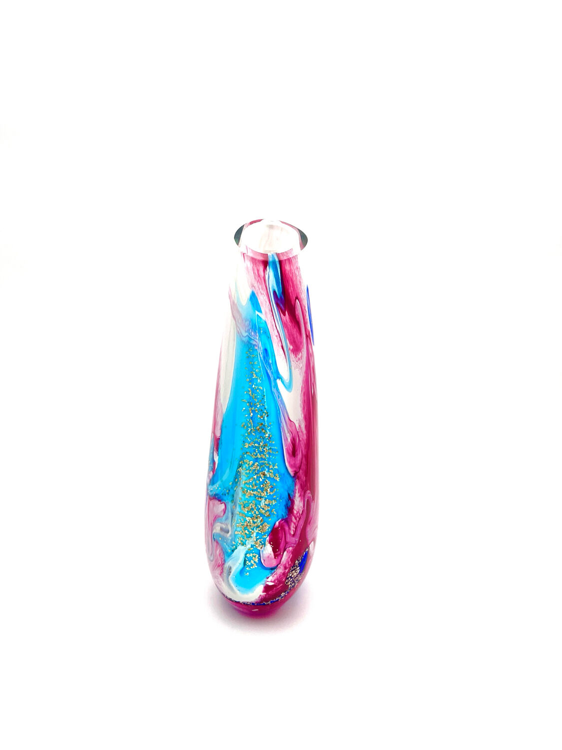 Vase Murano Sommerso OBALL -  Or - Étiqueté - H30cm - 3,5kg - Neuf