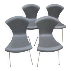 Lot de 4 chaises nihau - grises