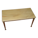 Marble and bronze coffee table