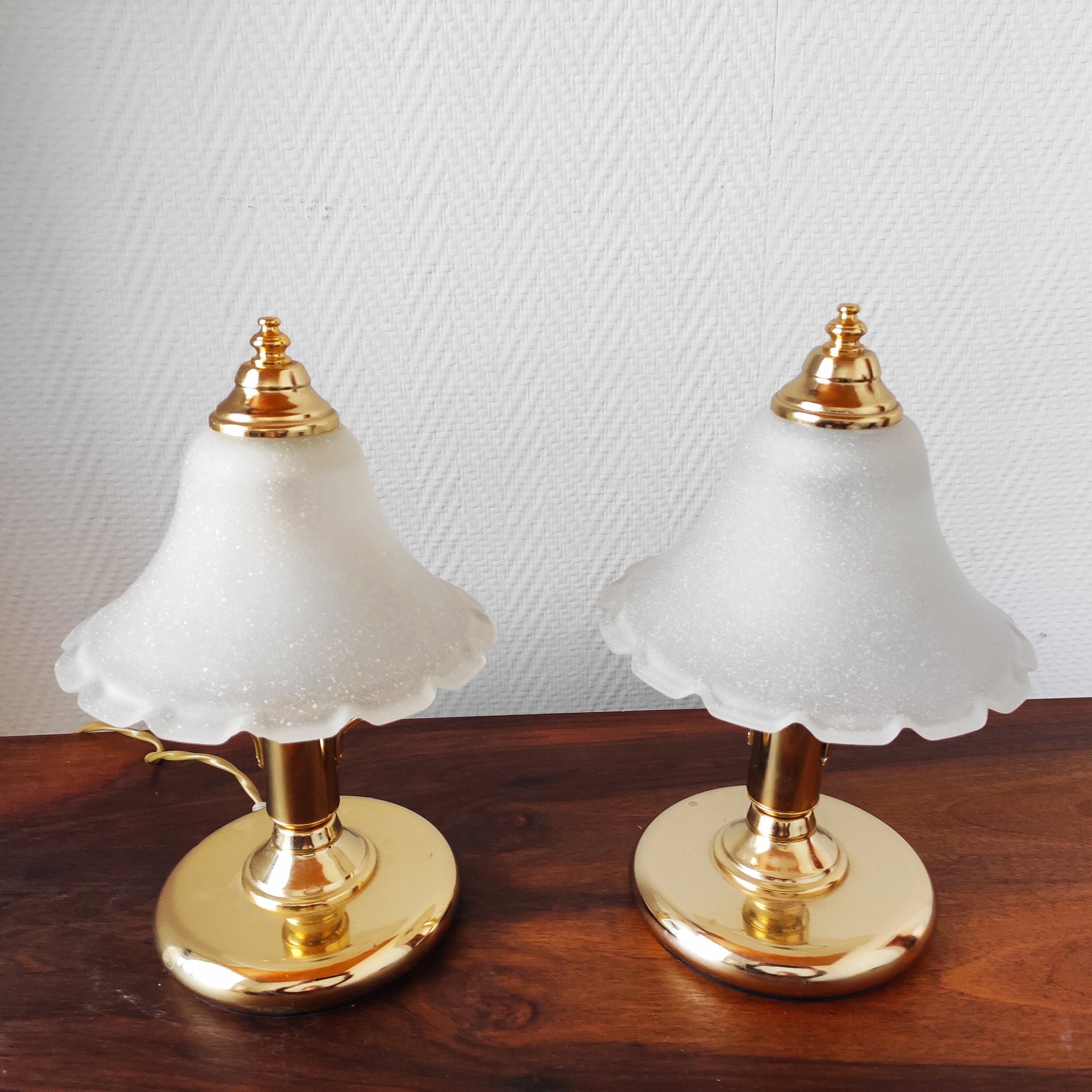 Pair of vintage mushroom lamps