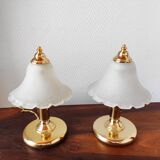Paire de lampes champignon vintage