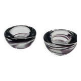 Set of two Kosta boda candlesticks by Anna Ehrner