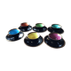 6 Black cups and colors Salins la Baule with saucers