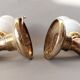 Pair of bronze and gilded brass sconces by John Devoluy 1950.