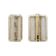 Pair of Curved Clear Ribbed Murano Glass and Brass Wall Sconces