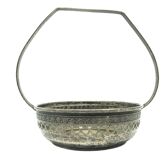Art Deco sugar bowl, silver-plated brass, Poland, 1920s