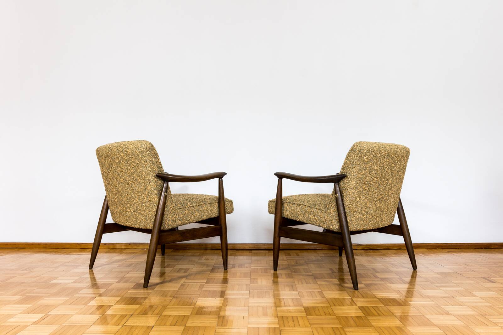 Kvadrat Customizable Pair Of Restored Mid Century Armchairs, 1960s