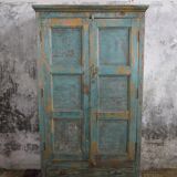 Blue patina cabinet 2 doors
