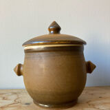 Handcrafted stoneware pot signed François Chapuis