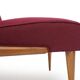Set of wooden and boucle chairs, 1940s